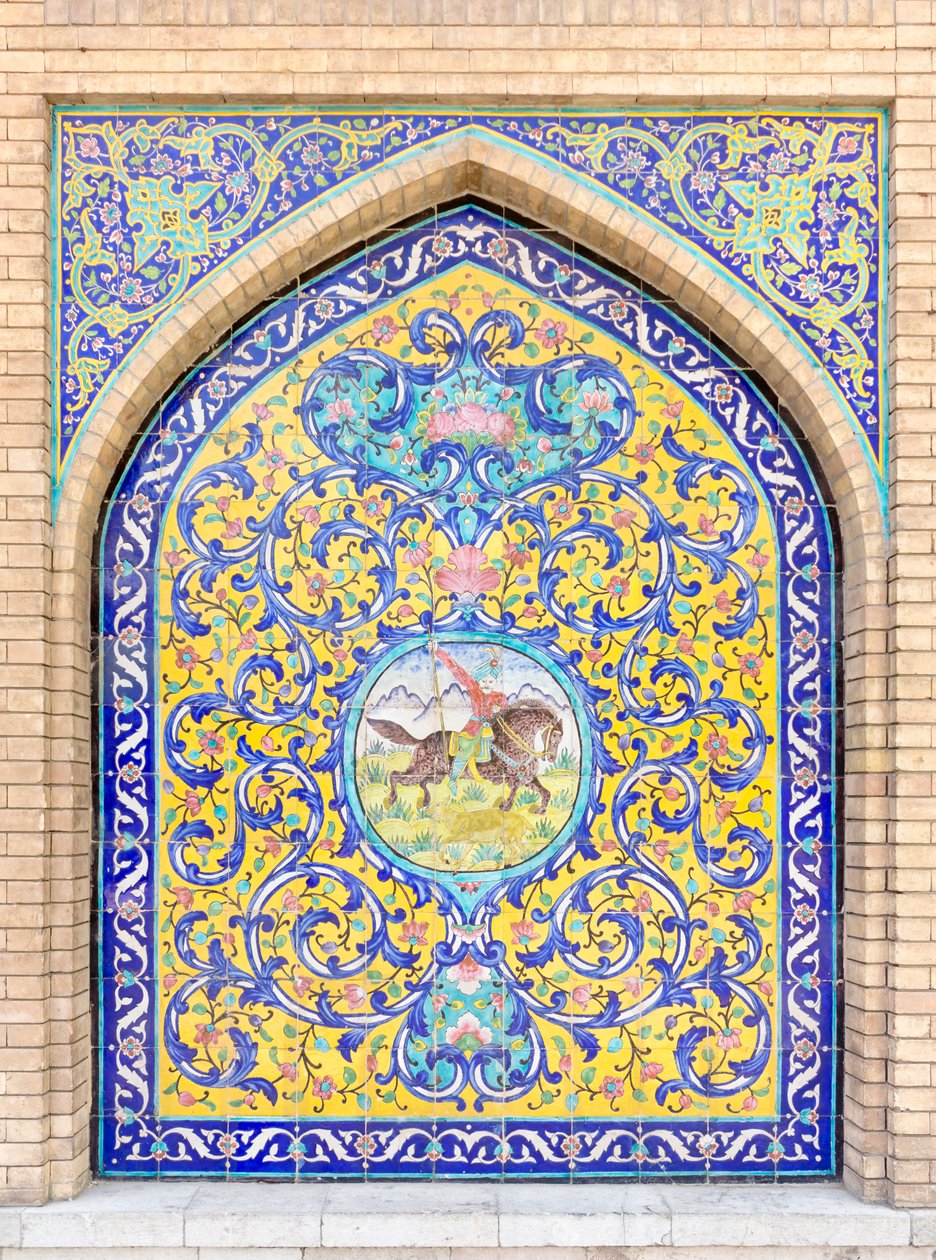 Azulejería del palacio Golestán, Teherán, Irán (foto) de School Qajar