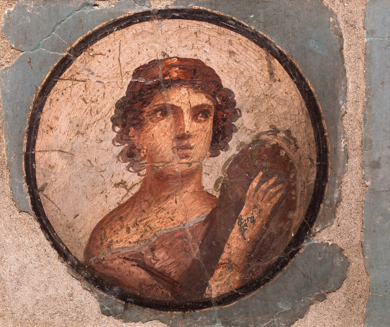 Retratos de medallones, Pompeya de School Roman