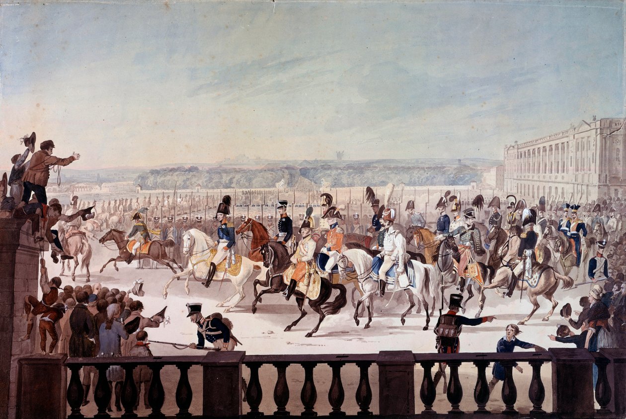 Alejandro I (1777-1825) en París Place de la Concorde de School Russian