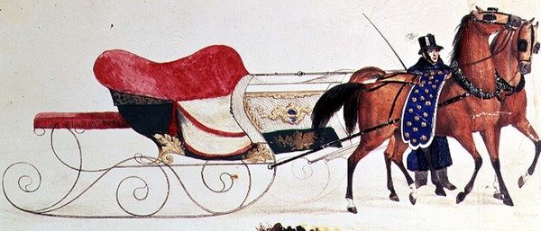 Trineo tirado por caballos de School Russian