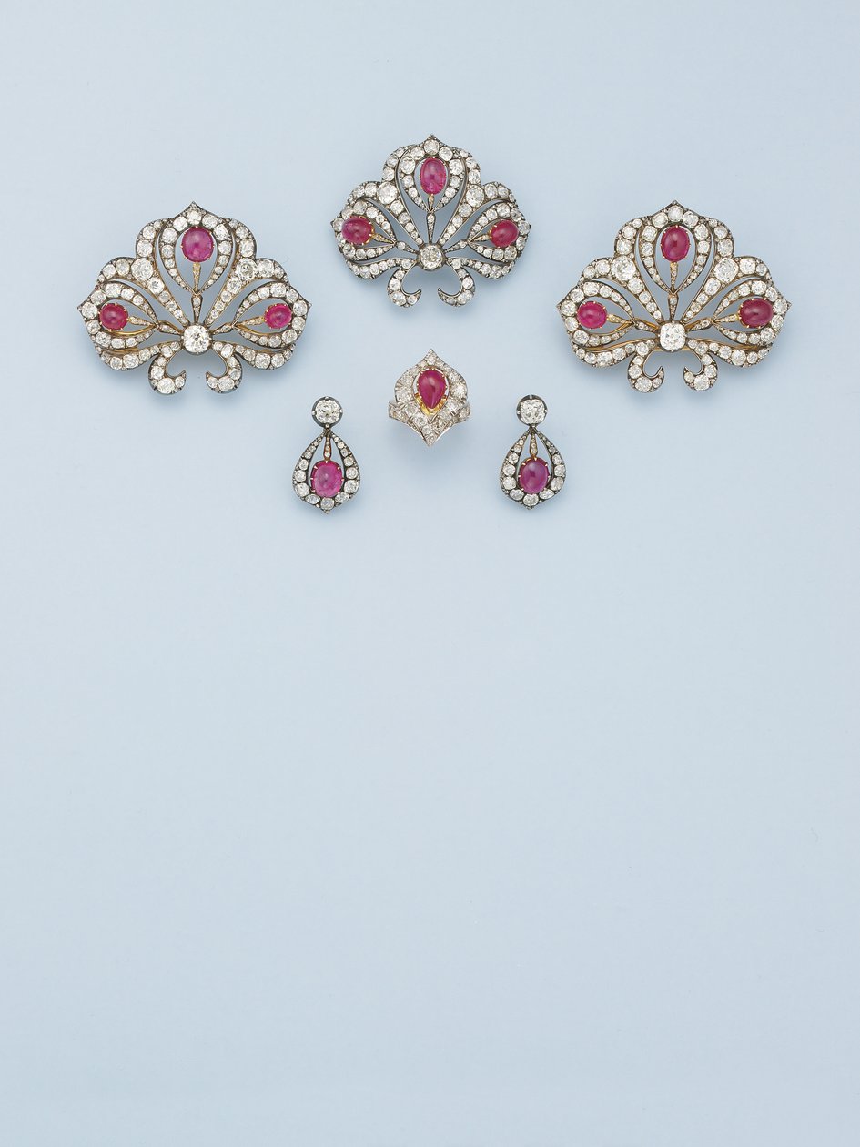 Importante conjunto de joyas, c.1850 de School Russian
