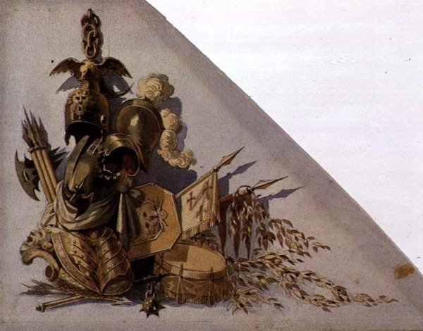 Trofeos Neoclásicos de Armas: Europa, c.1825 de School Russian