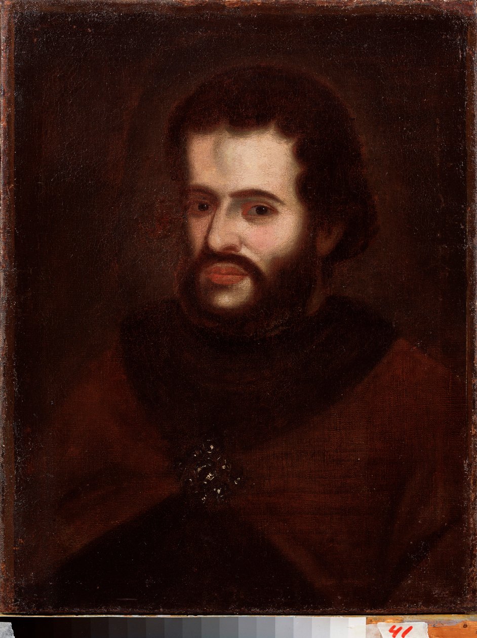 Retrato del Zar Ivan V Alexeyevich (1666-1696). Pintura de un maestro ruso, óleo sobre lienzo, principios del siglo XVIII. Galería Nacional de Arte de la República de Komi, Sykyivkar (Rusia). de School Russian