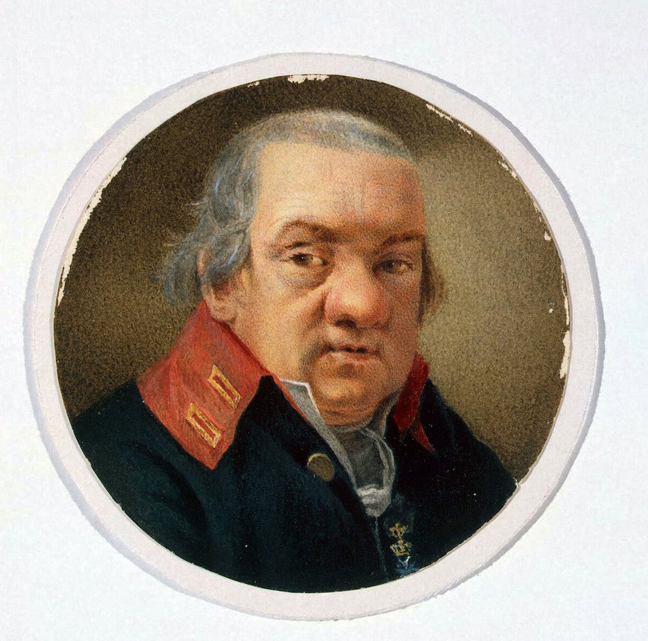 Retrato del arquitecto Giacomo Quarenghi (1744-1817) por artista anónimo, acuarela sobre papel de School Russian