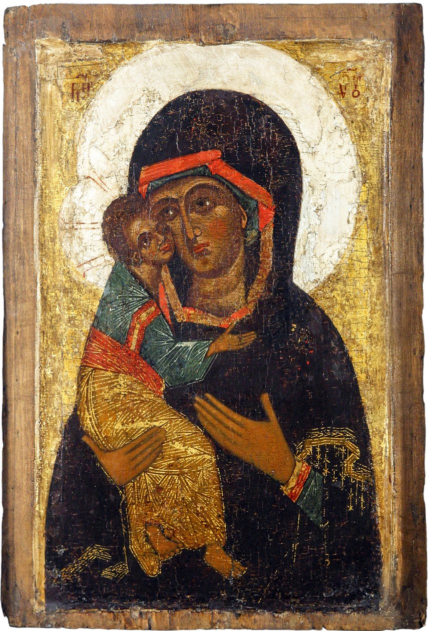 Icono ruso: La Virgen de Vladímir de School Russian