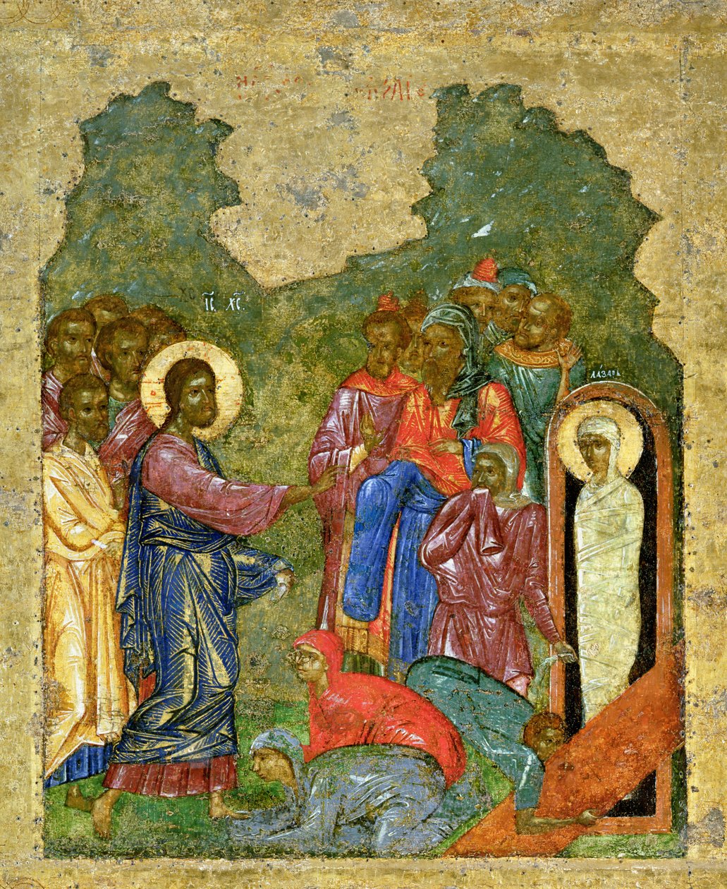 La resurrección de Lázaro, Escuela de Nóvgorod de School Russian