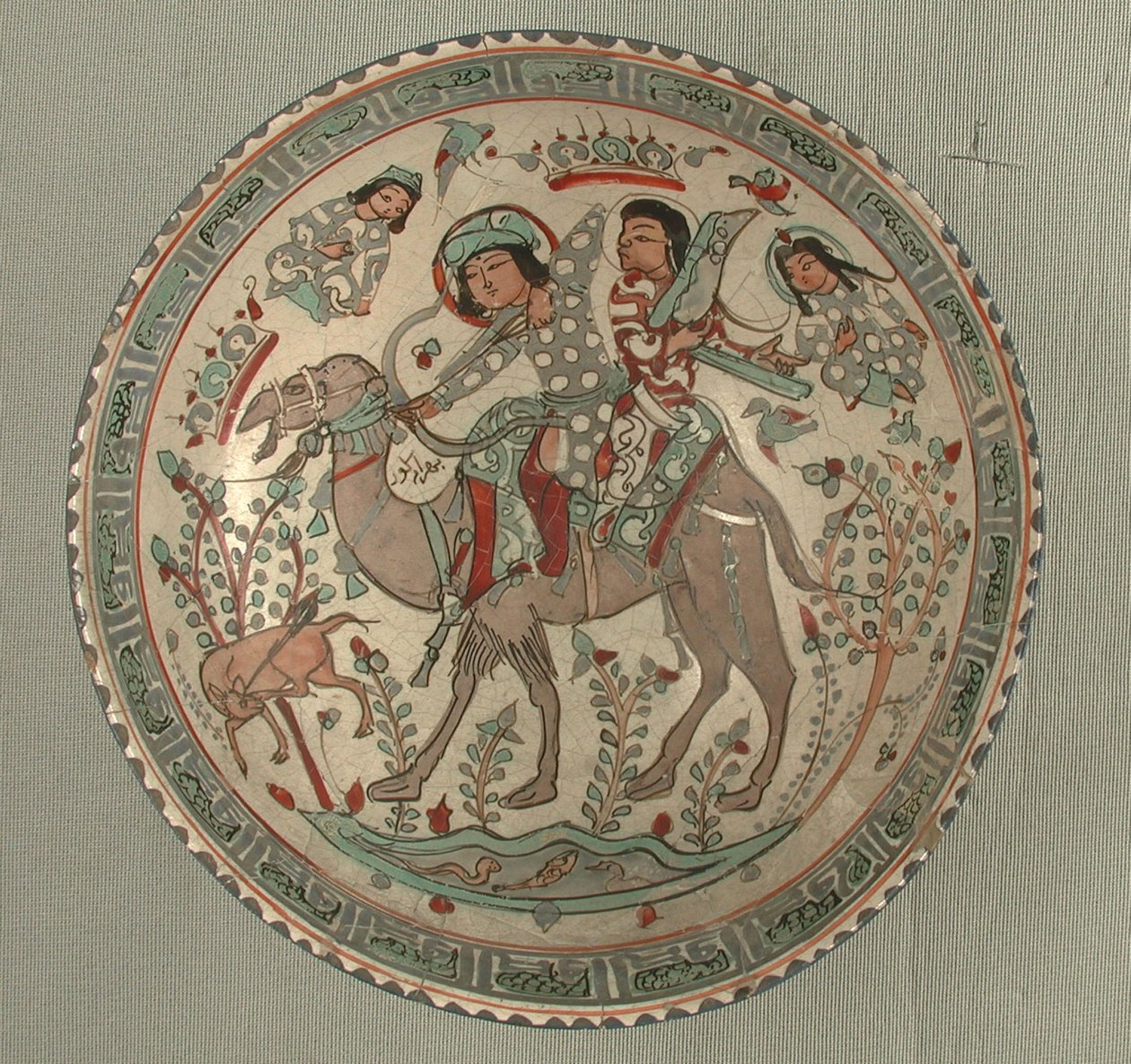 Cuenco con una escena de caza del cuento de Bahram Gur y Azadeh de School Sasanian
