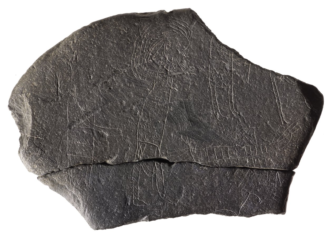 Piedra de rehén, del monasterio insular medieval temprano, Inchmarnock, Bute, Escocia, c. siglo VIII-IX de Scottish School