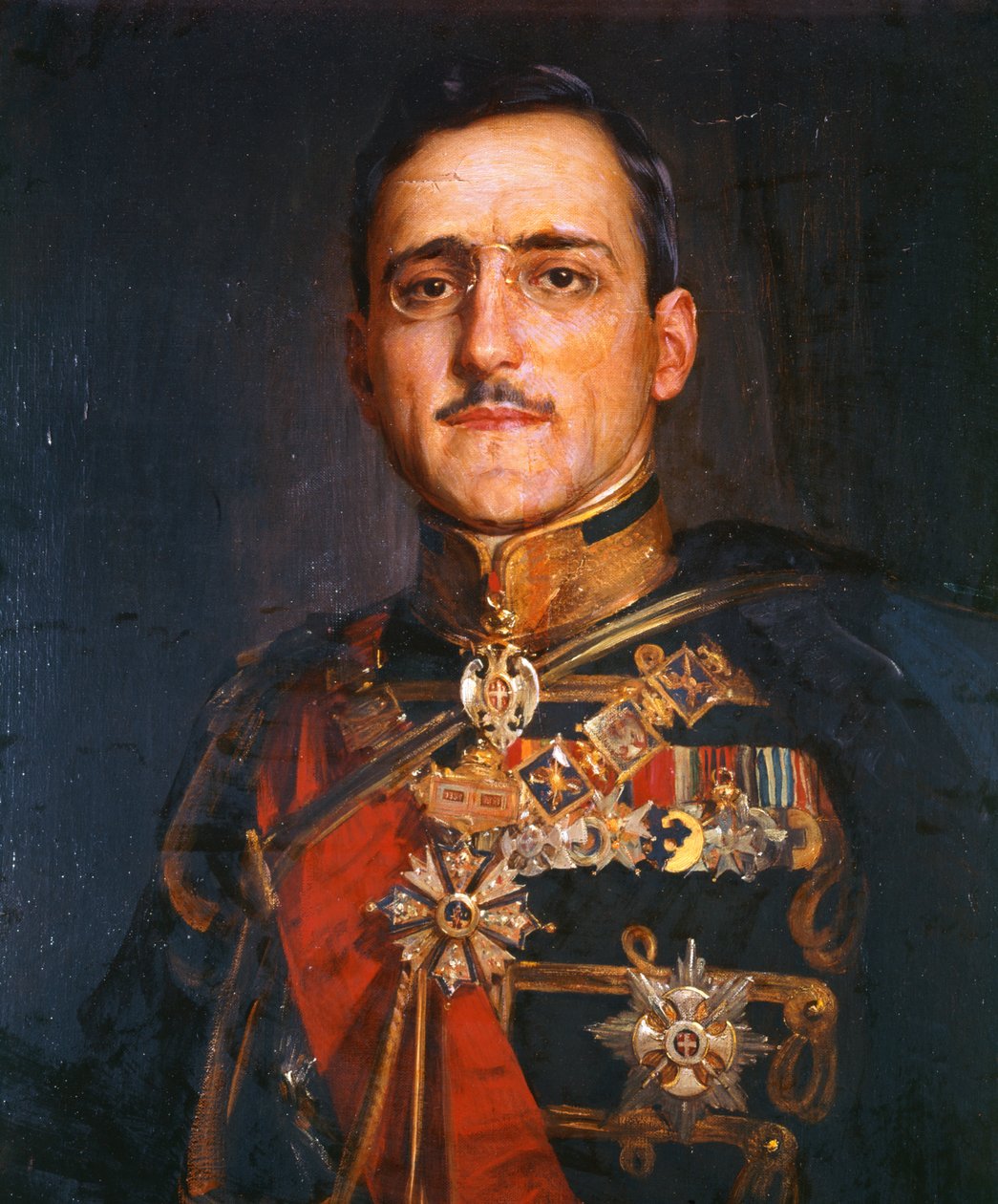 Rey Alejandro I de Yugoslavia (óleo sobre lienzo) de School Serbian