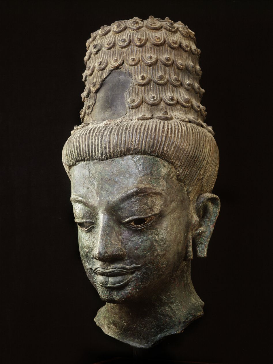 Cabeza gigante de un bodhisattva de School Thai