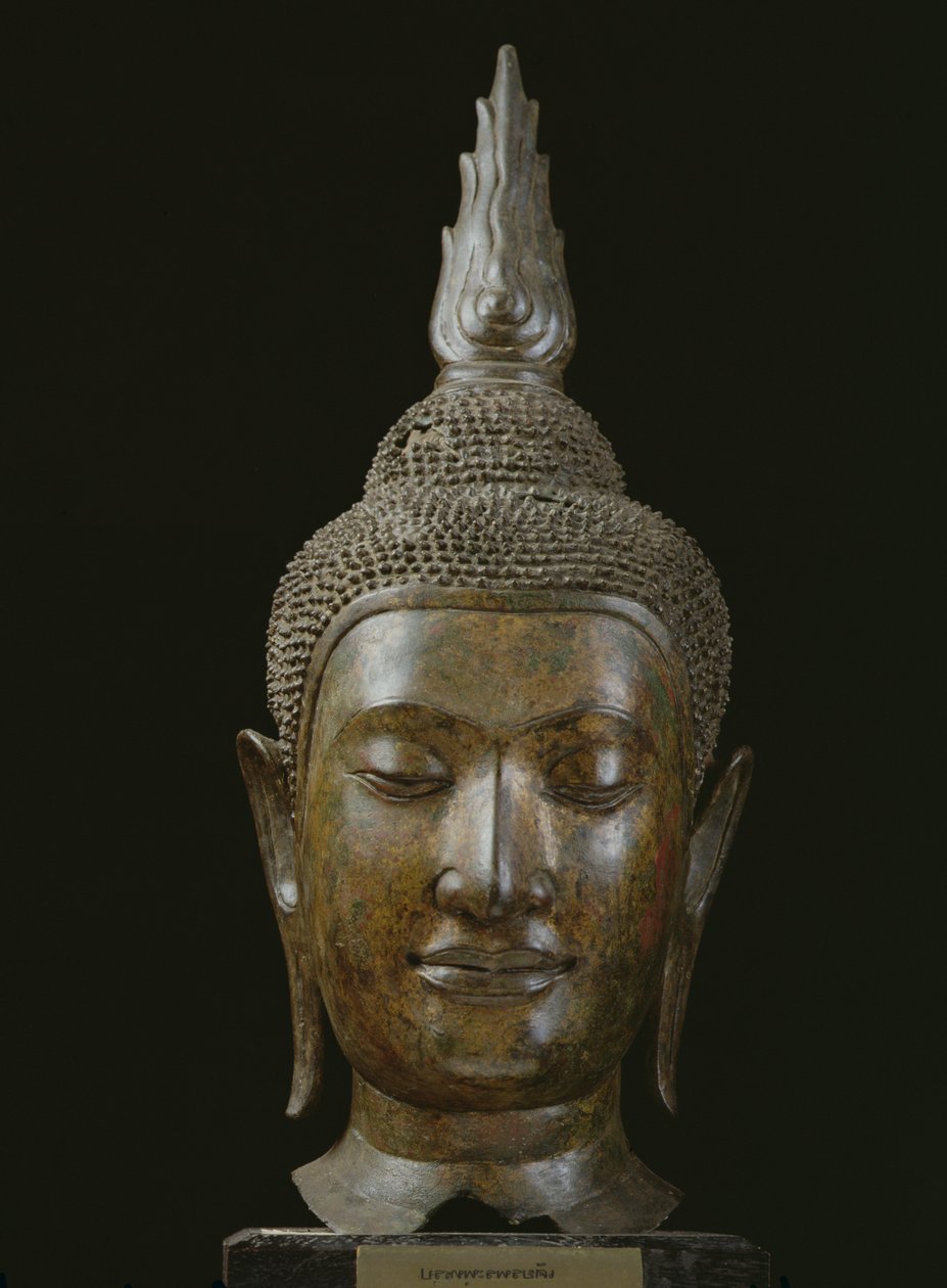 Cabeza de Buda en meditación de School Thai