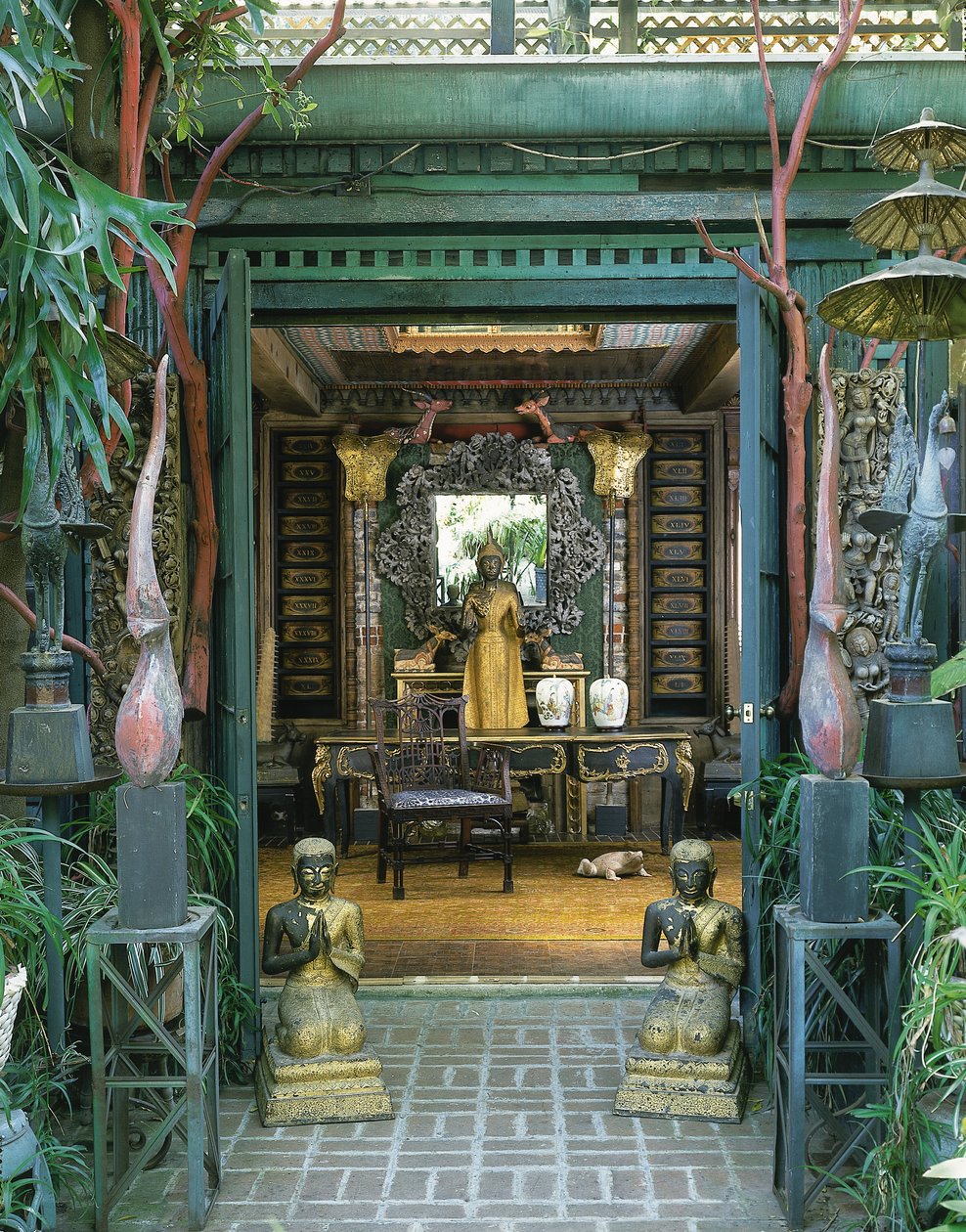 Par de adornos de techo tailandeses de School Thai