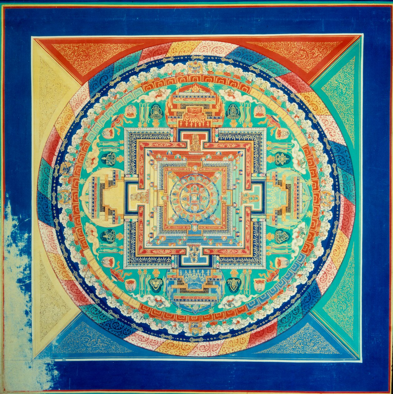 Mandala de Sarvavid Vairocana, techo del palacio Potala en Lhasa, Tíbet de School Tibetan