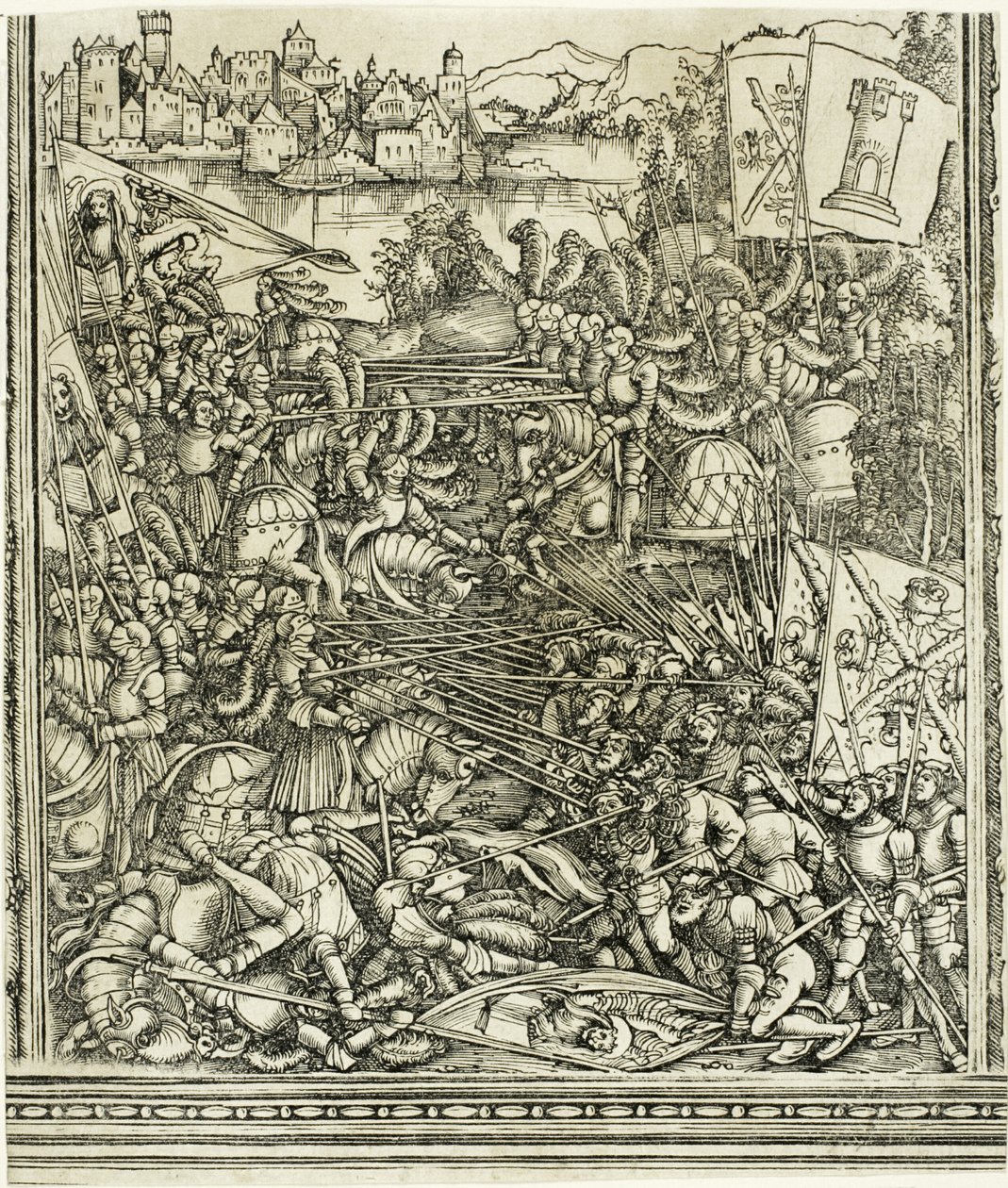 La guerra con Venecia, del Arco Triunfal de Maximiliano I de School of Albrecht Dürer