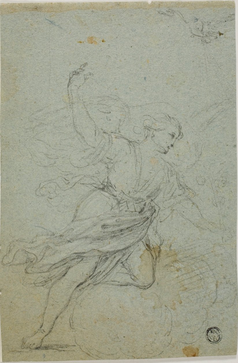 Ángel Anunciador (anverso); Sansón y el León (reverso) de School of Guido Reni