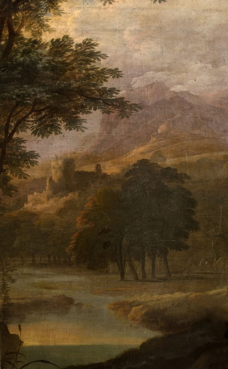 Paisaje con castillo a lo lejos, 1725 de School of Jacques Rousseau