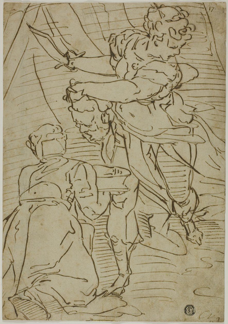 Judith con la cabeza de Holofernes de School of Luca Cambiaso