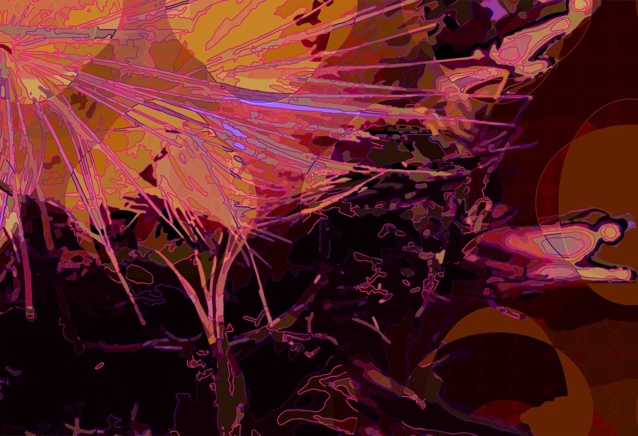 Alcachofa abstracta horizontal 6 de Scott J. Davis
