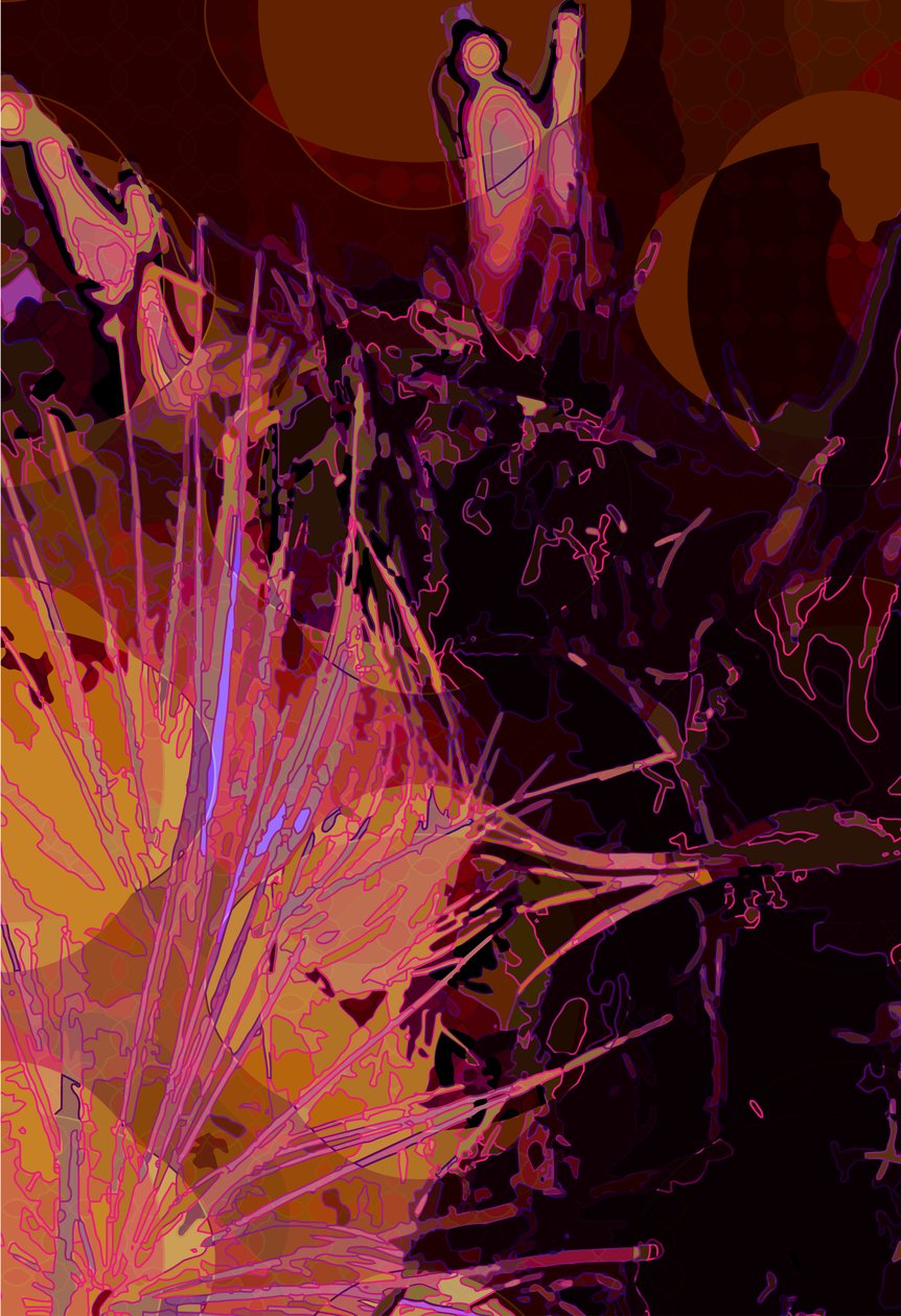 Alcachofa abstracta vertical 6 de Scott J. Davis