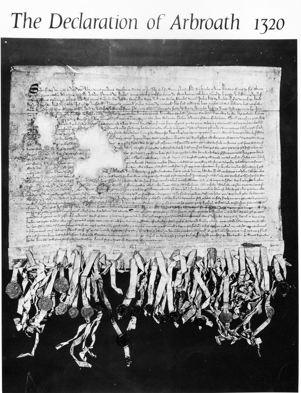 La Declaración de Arbroath, 6 de abril de 1320 (tinta sobre vitela) de Scottish School