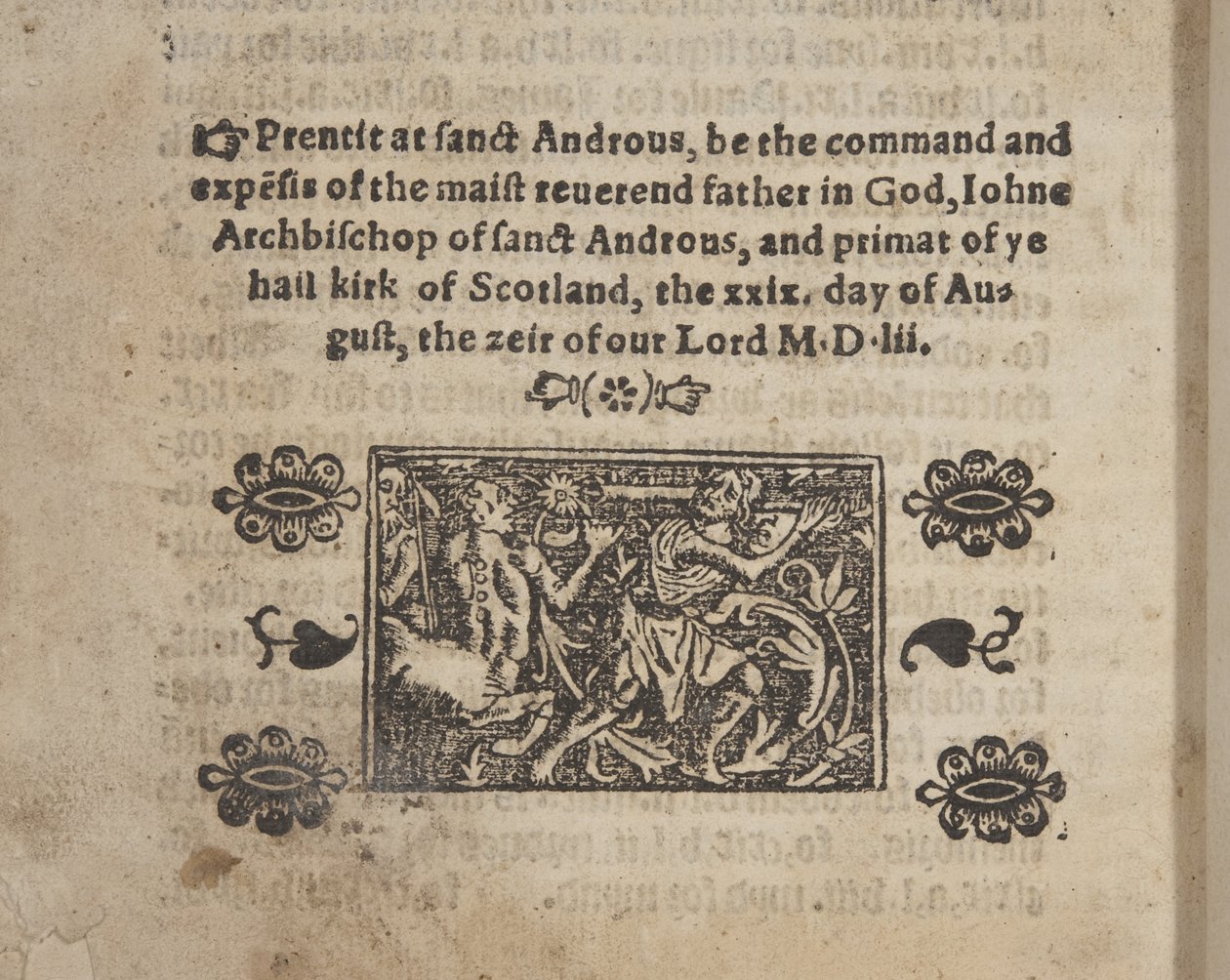Fol 207 verso, de The Catechisme, 1552 de Scottish School