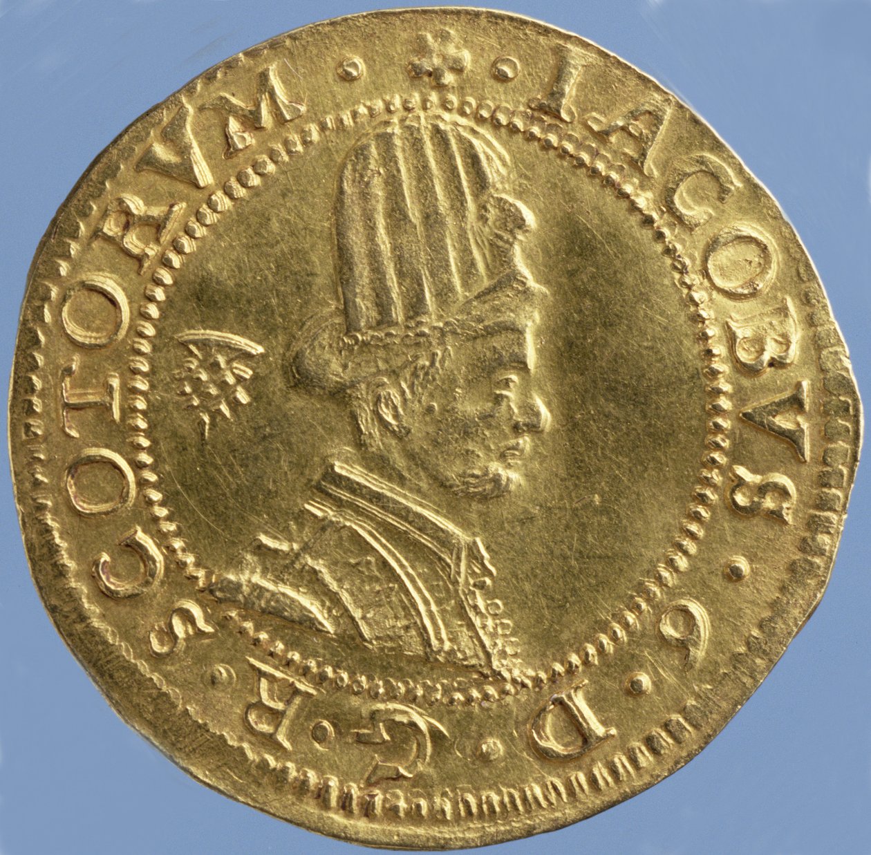 4 libras escocesas (pieza de sombrero) de James VI, casa de moneda de Edimburgo, 1591 (anverso) (oro) de Scottish School