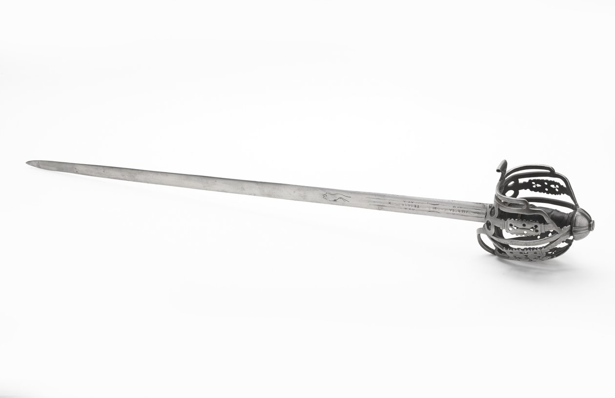 Espada ancha con empuñadura de cesta, c.1745 de Scottish School