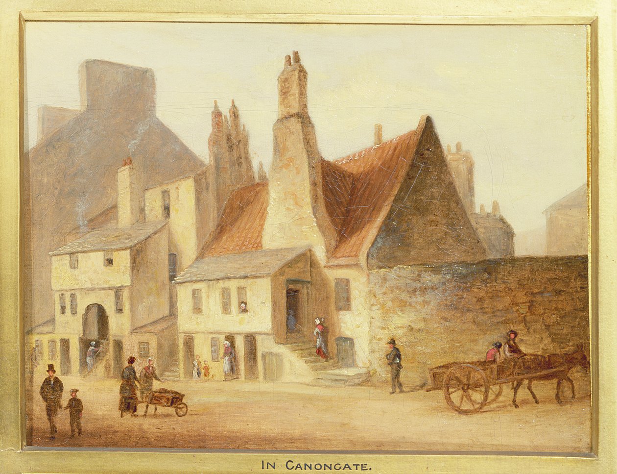 Canongate, detalle de Edimburgo: Nueve vistas de la ciudad vieja de Scottish School