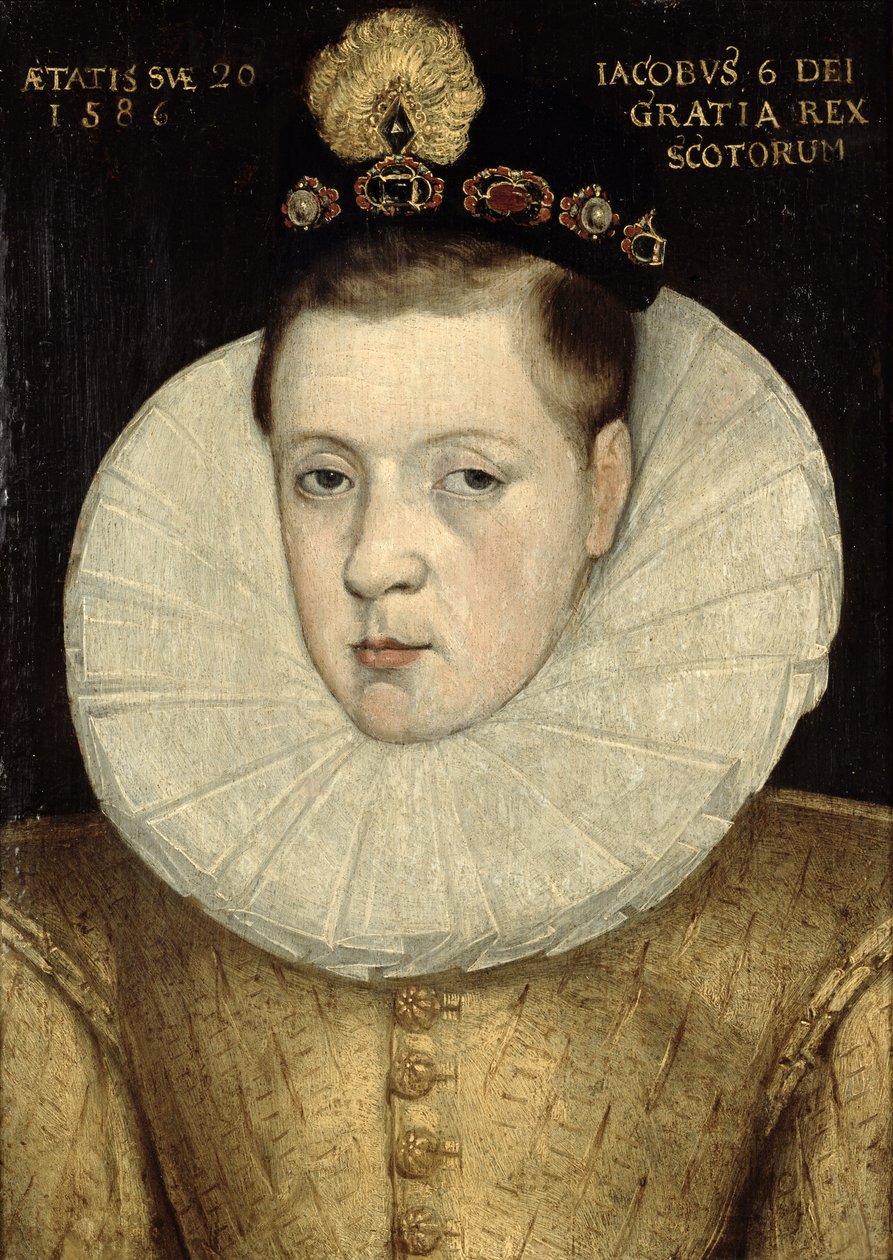 Retrato de Jacobo VI de Escocia, luego Jacobo I de Inglaterra (1566-1625) de Scottish School