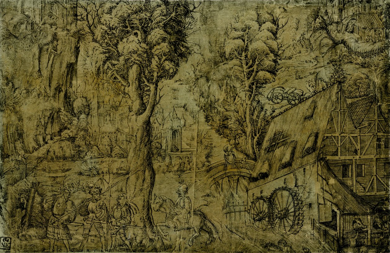 Paisaje con molinos de viento de Sebald Baumhauer