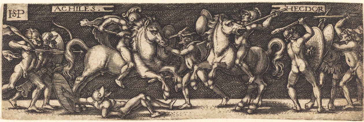 Aquiles y Héctor de Sebald Beham