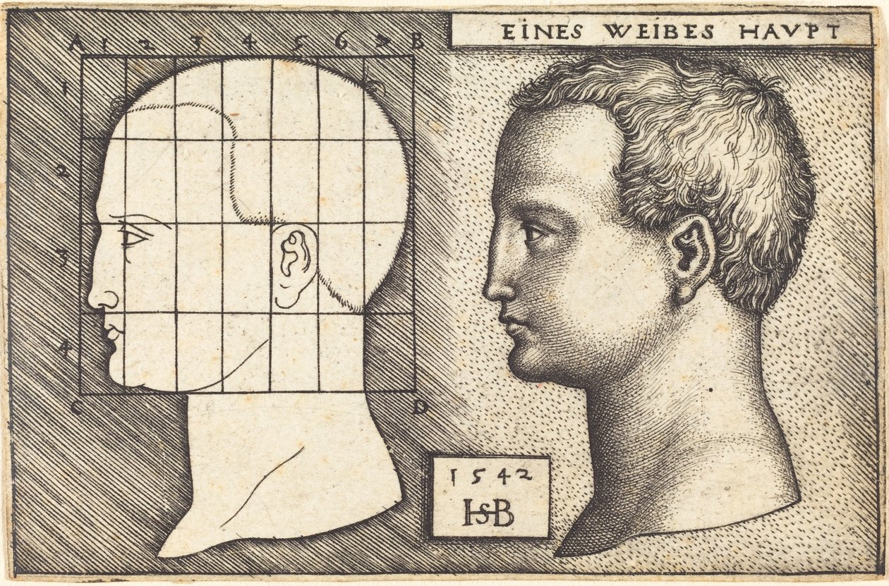 Cabeza de una mujer de Sebald Beham