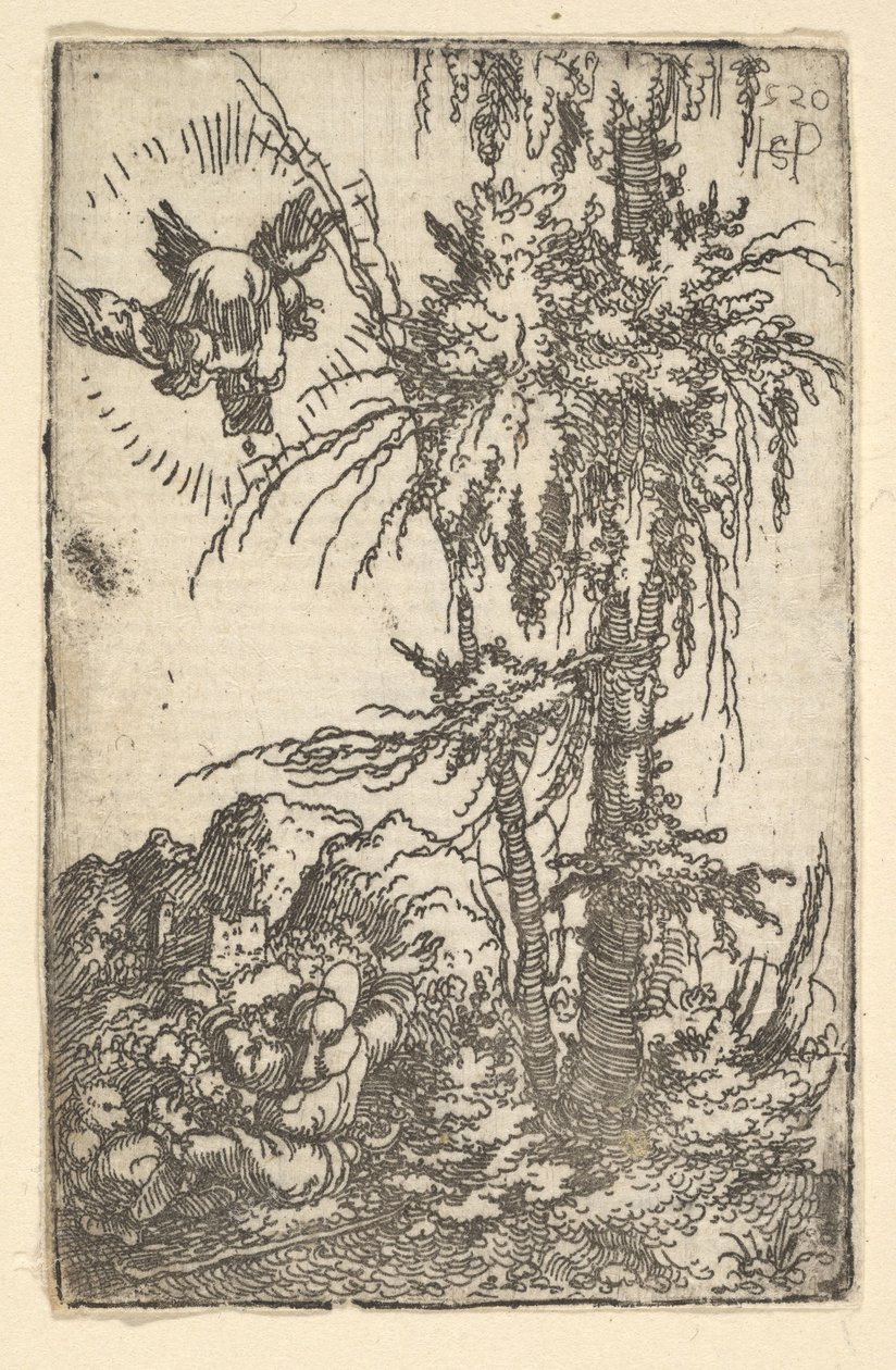 Joaquín recibiendo la promesa del nacimiento de la Virgen, 1520 de Sebald Beham