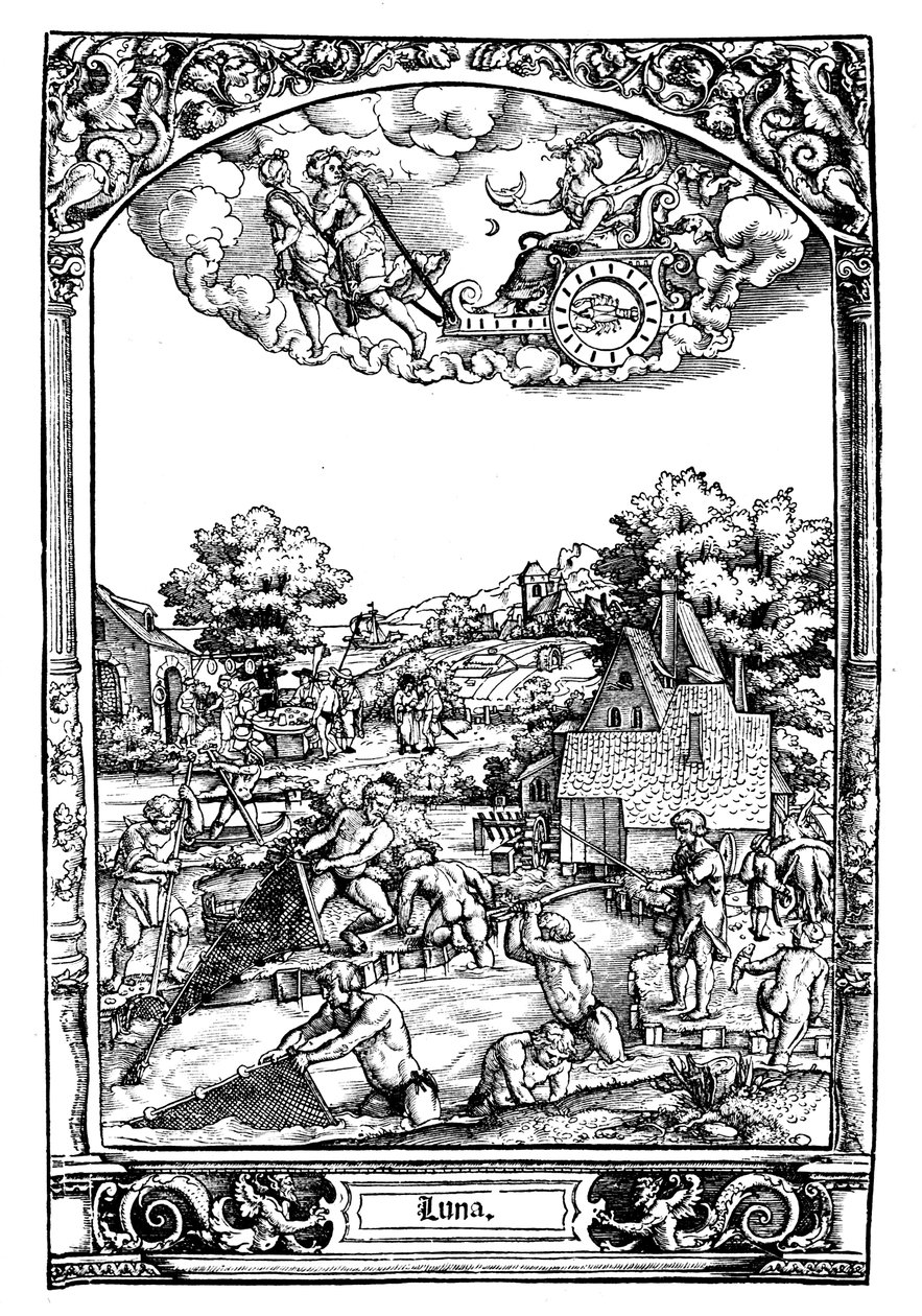 Luna, 1531 de Sebald Beham