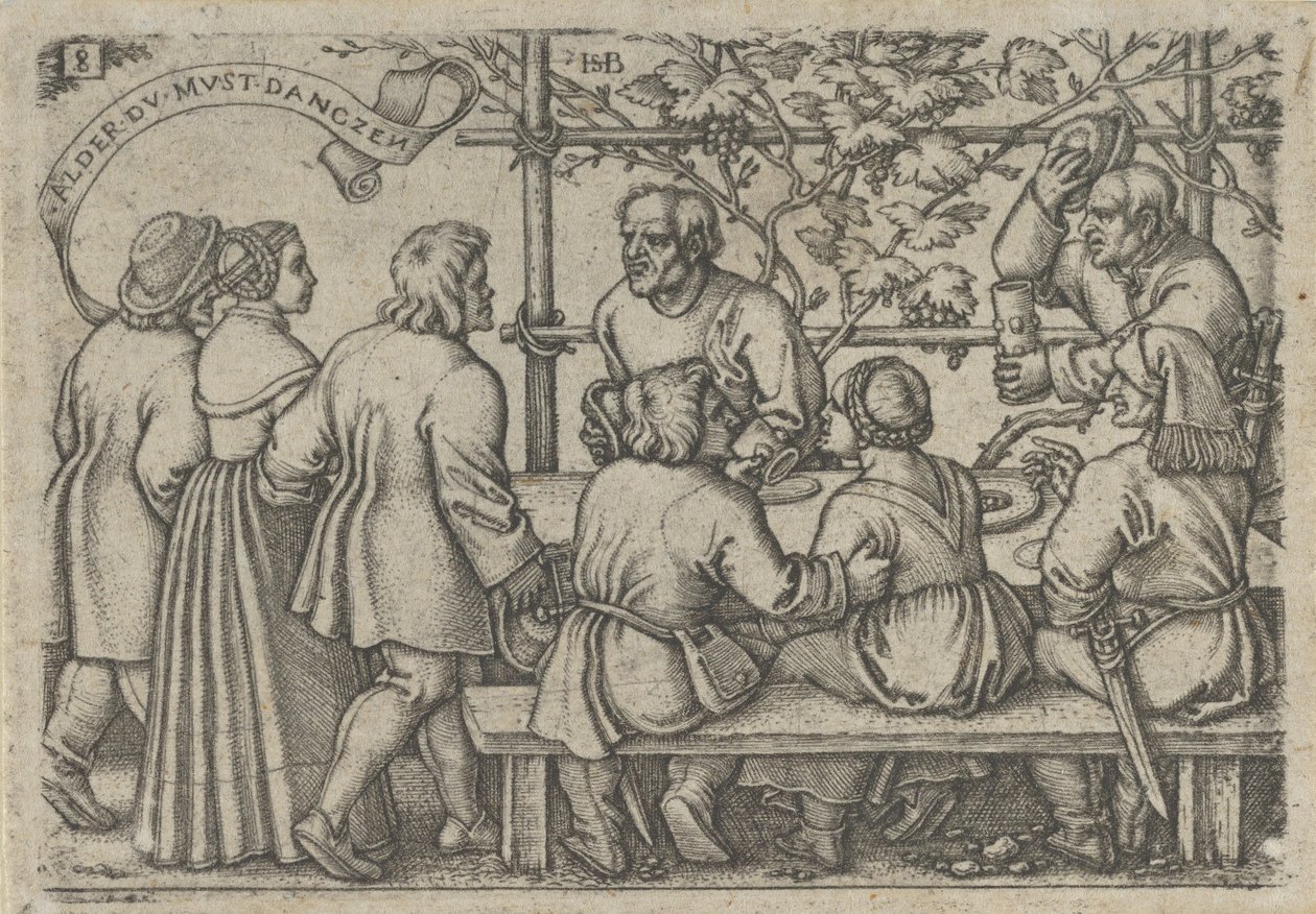 Fiesta de campesinos, de La fiesta de los campesinos o los doce meses, 1546-47 de Sebald Beham