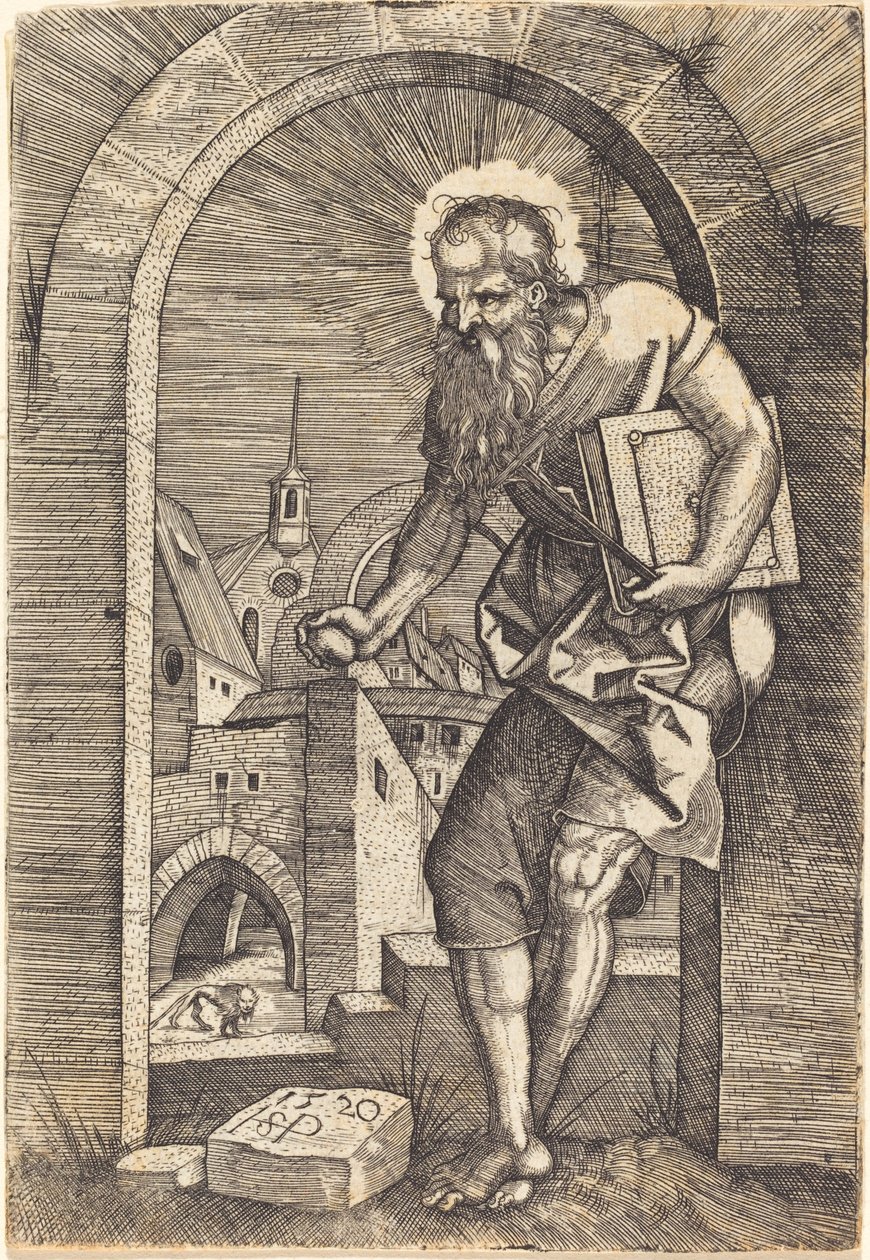 San Jerónimo en el arco de Sebald Beham