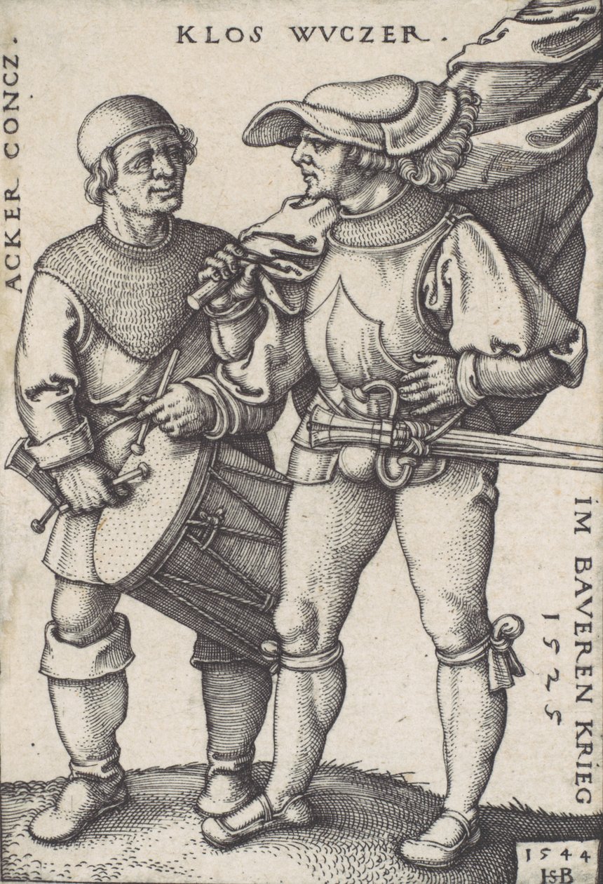 Abanderado y tamborilero, 1544 de Sebald Beham