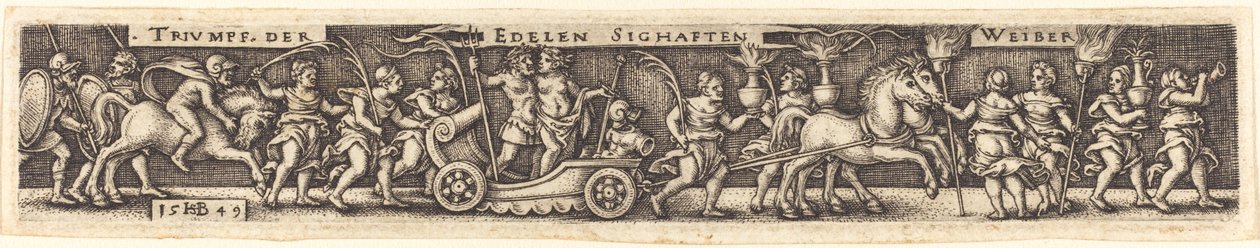Procesión triunfal de las nobles mujeres gloriosas de Sebald Beham