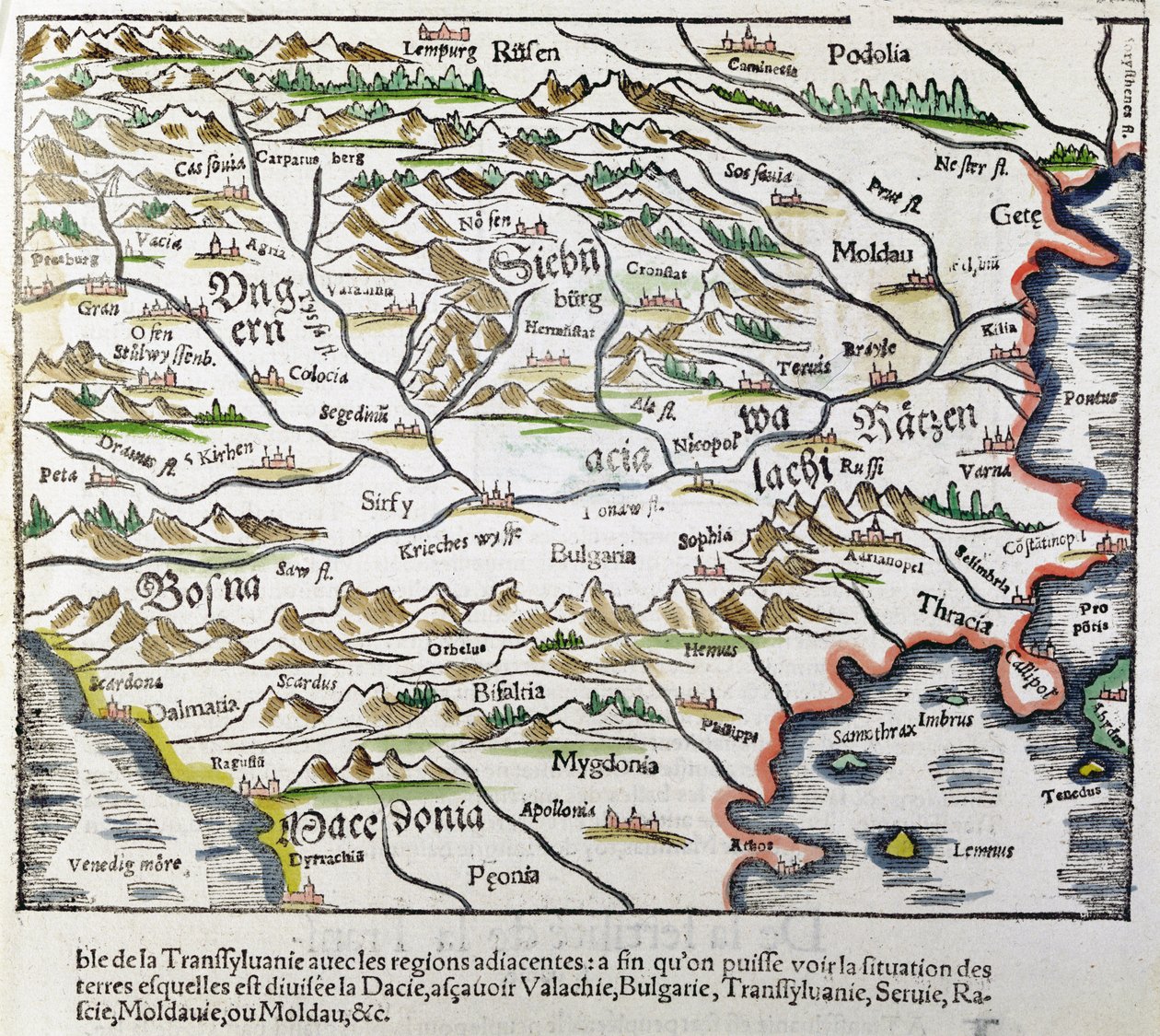 Mapa de Europa Central, de 