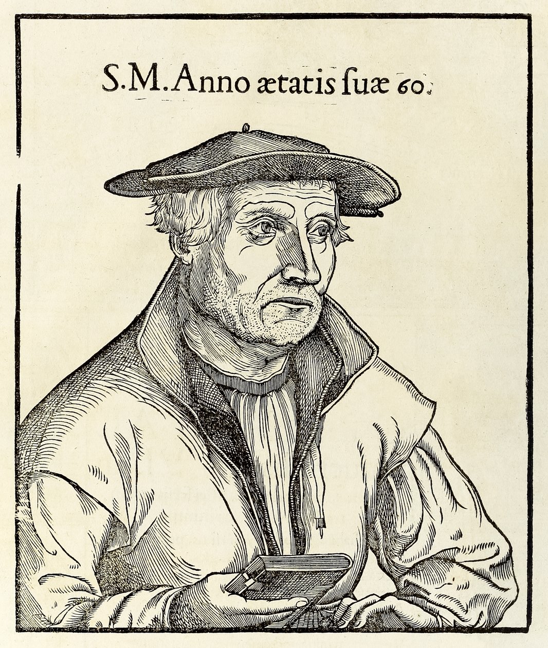 Retrato de Sebastian Munster de una edición de 1550 de su Cosmographia de Sebastian Munster