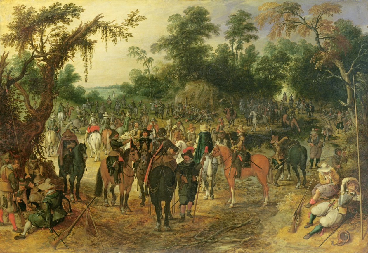 Escena de campamento de Sebastian Vrancx