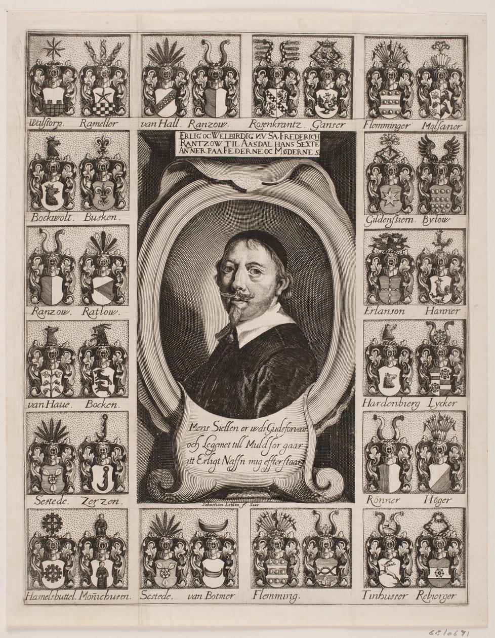Frederik Rantzau de Asdal. De sermón fúnebre de Sebastian Lehlin