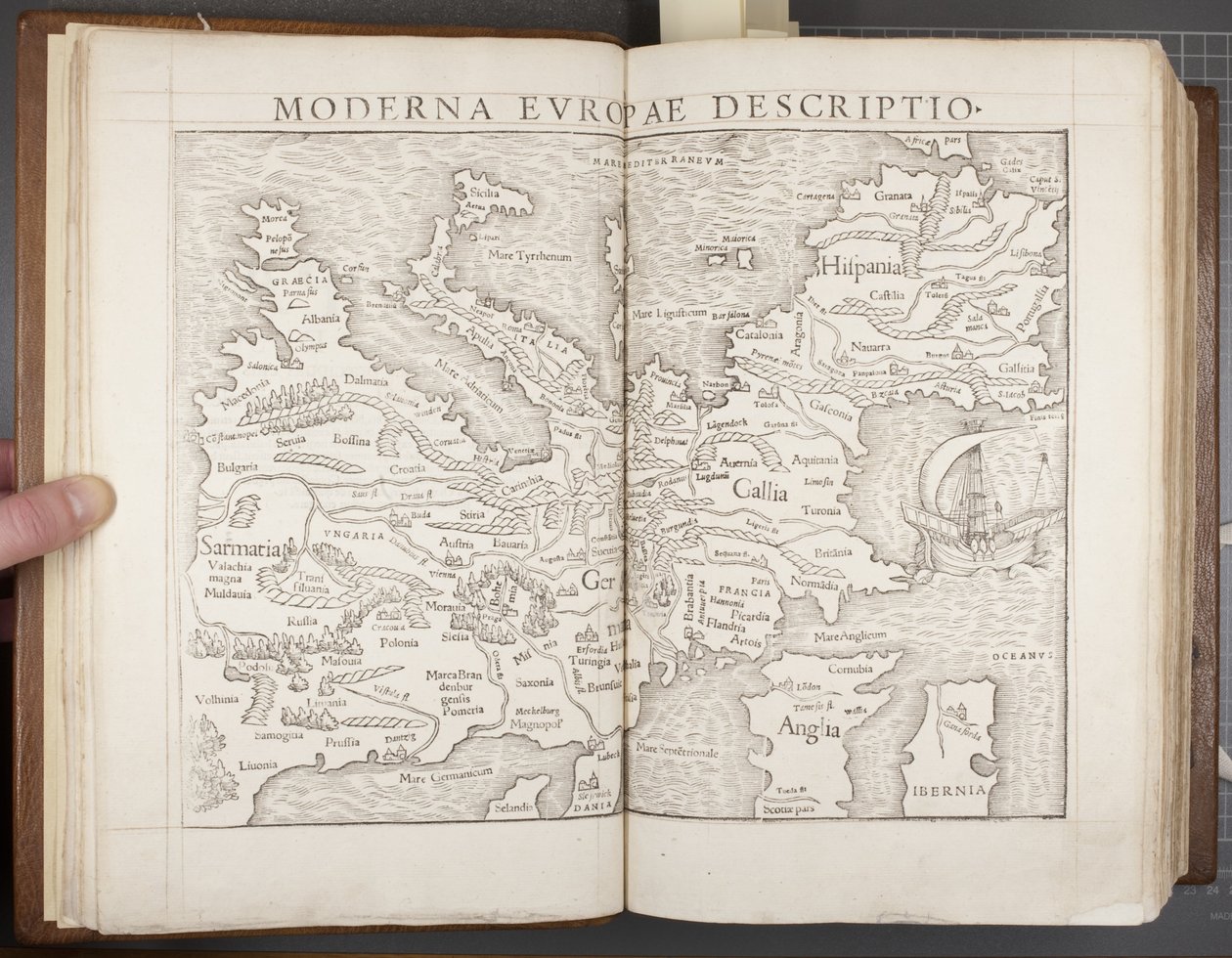 Europa, de Cosmographia, 1544 de Sebastian Munster