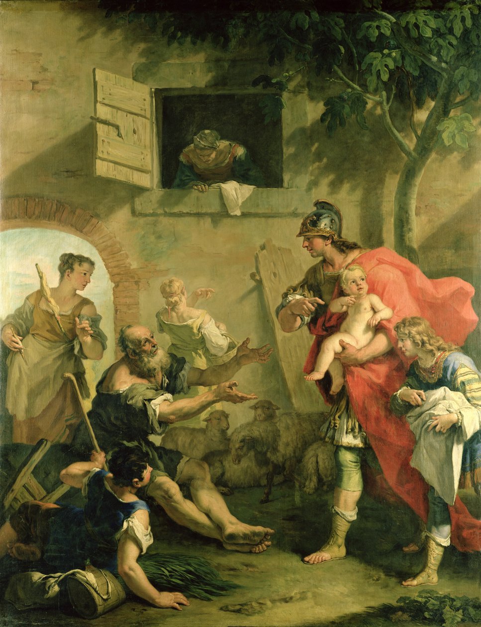 El infante Ciro con el pastor de Sebastiano Ricci