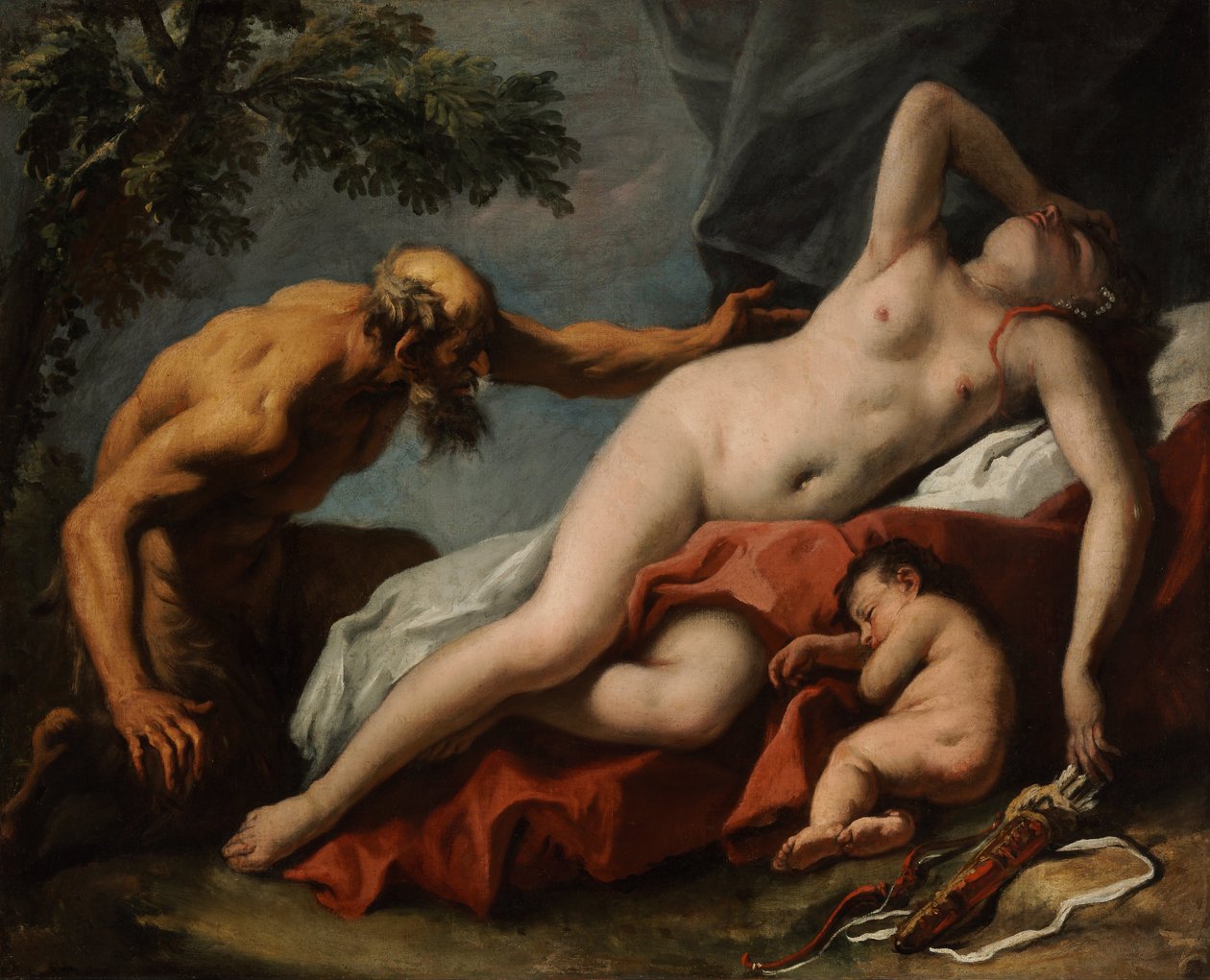 Venus y sátiro de Sebastiano Ricci