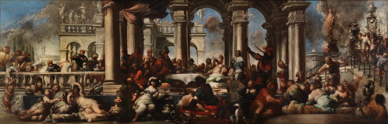 El banquete de Cleopatra, 1660 de Sebastiano Mazzoni