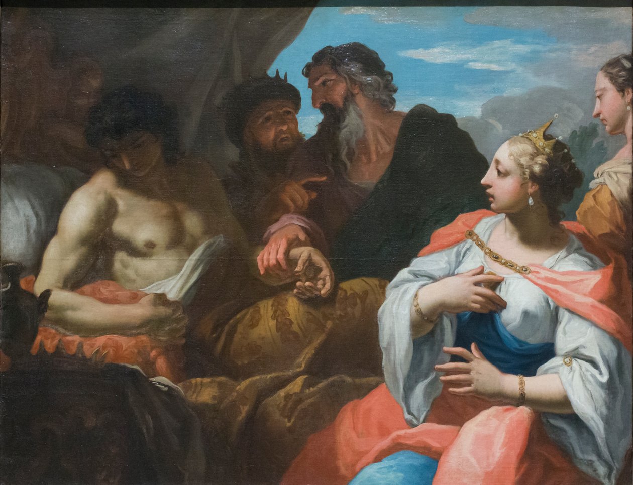 Anthiocus visitado por el médico en presencia de Seleuco y Estratonice, finales del siglo XVII (óleo sobre lienzo) de Sebastiano Ricci