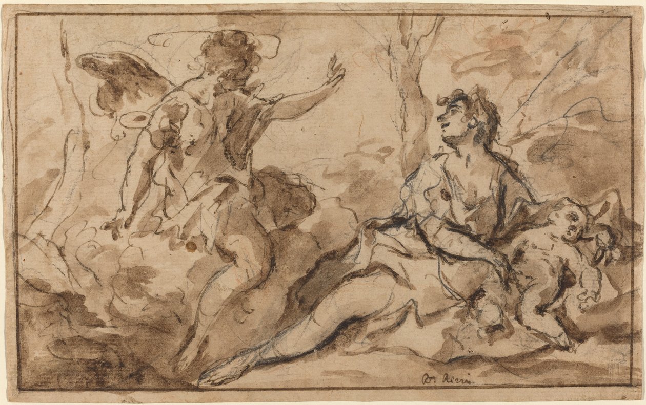 El Ángel Apareciendo a Agar e Ismael de Sebastiano Ricci