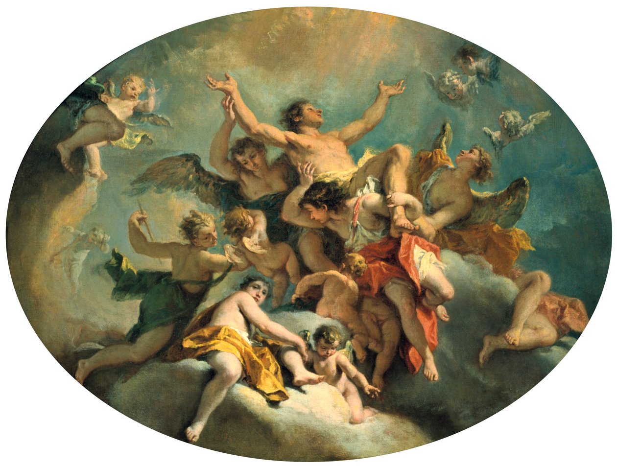 La glorificación de San Sebastián, finales del siglo XVII-principios del siglo XVIII de Sebastiano Ricci