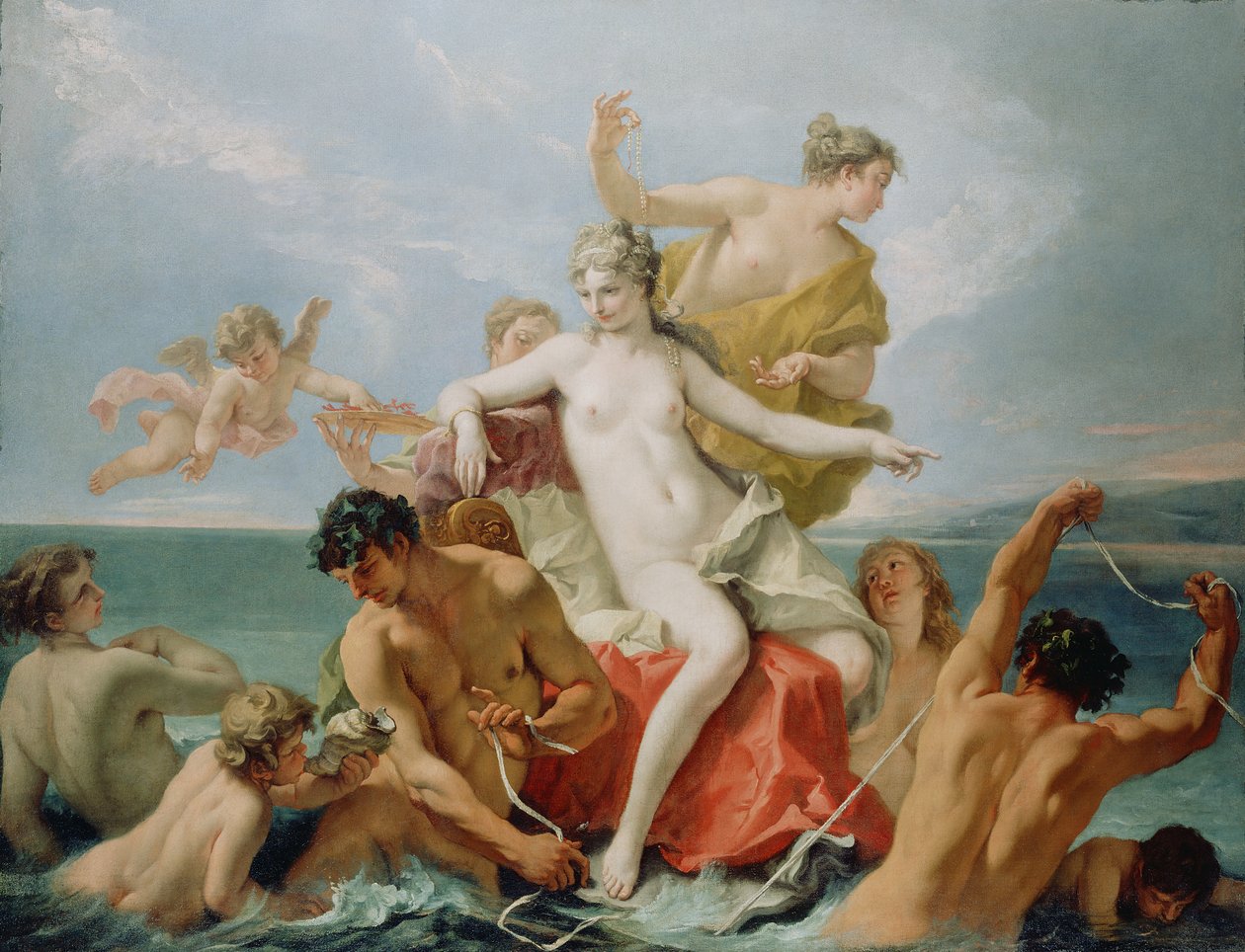 El triunfo de Venus marina, c.1713 de Sebastiano Ricci